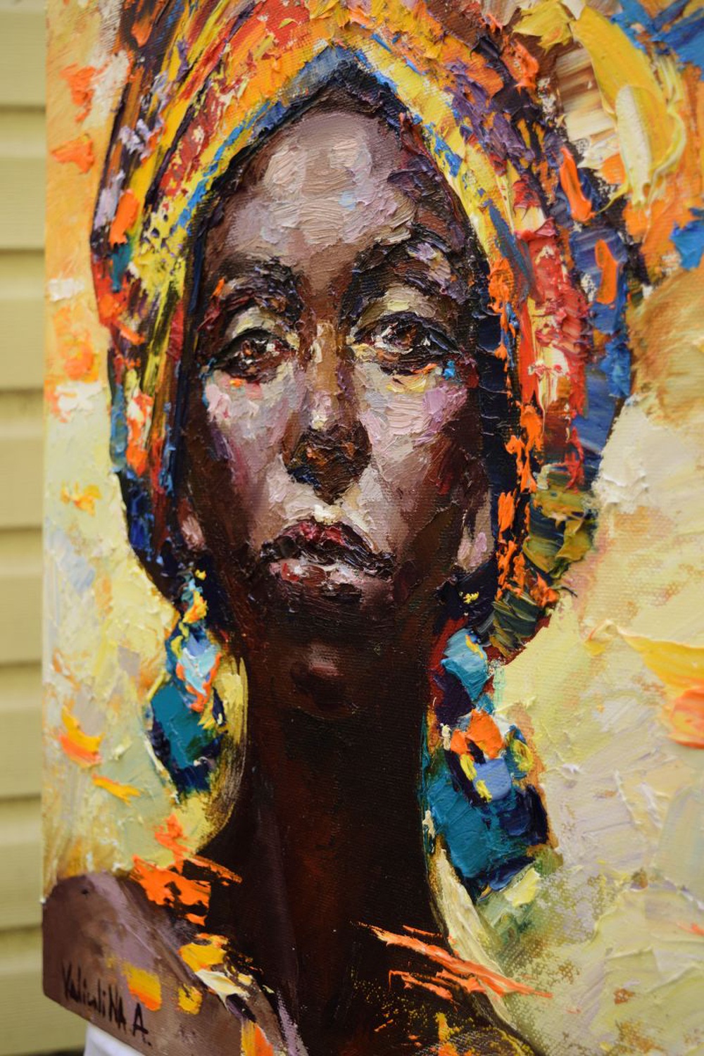 African Woman Portrait Painting Original Oil Painting 2016 Oil