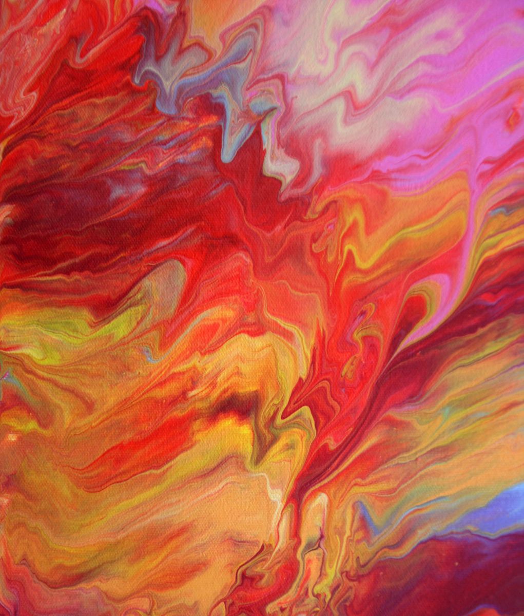  Fire Fantasy 2022 Acrylic painting by Behshad Arjomandi 