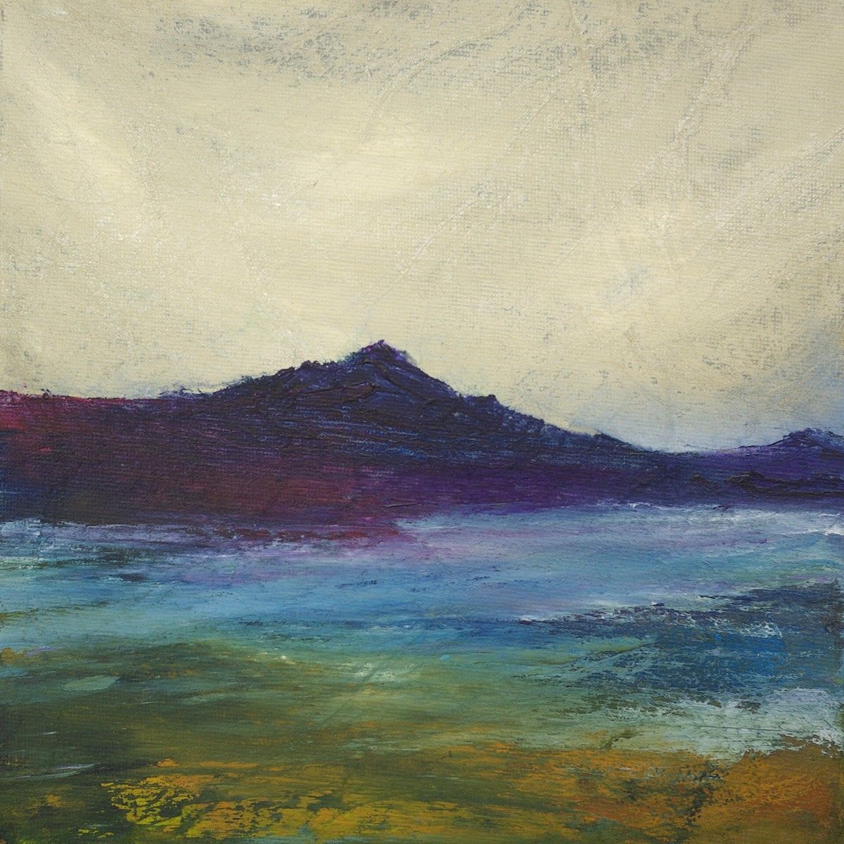 Purple mountain Scottish landscape Acrylic painting by ...