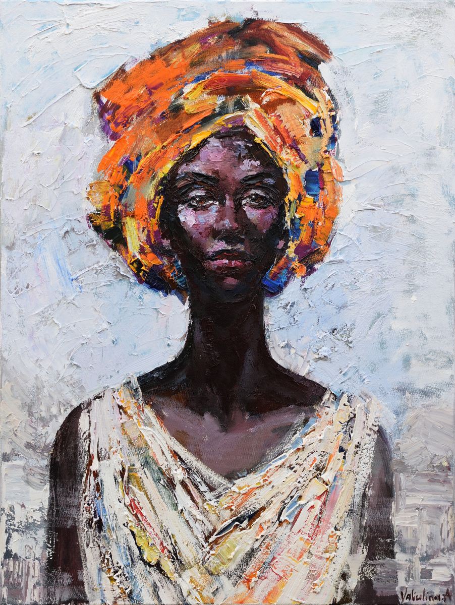 African Queen portrait painting #2 - Original oil painting ... Some people may consider this step to be a form of cheating.