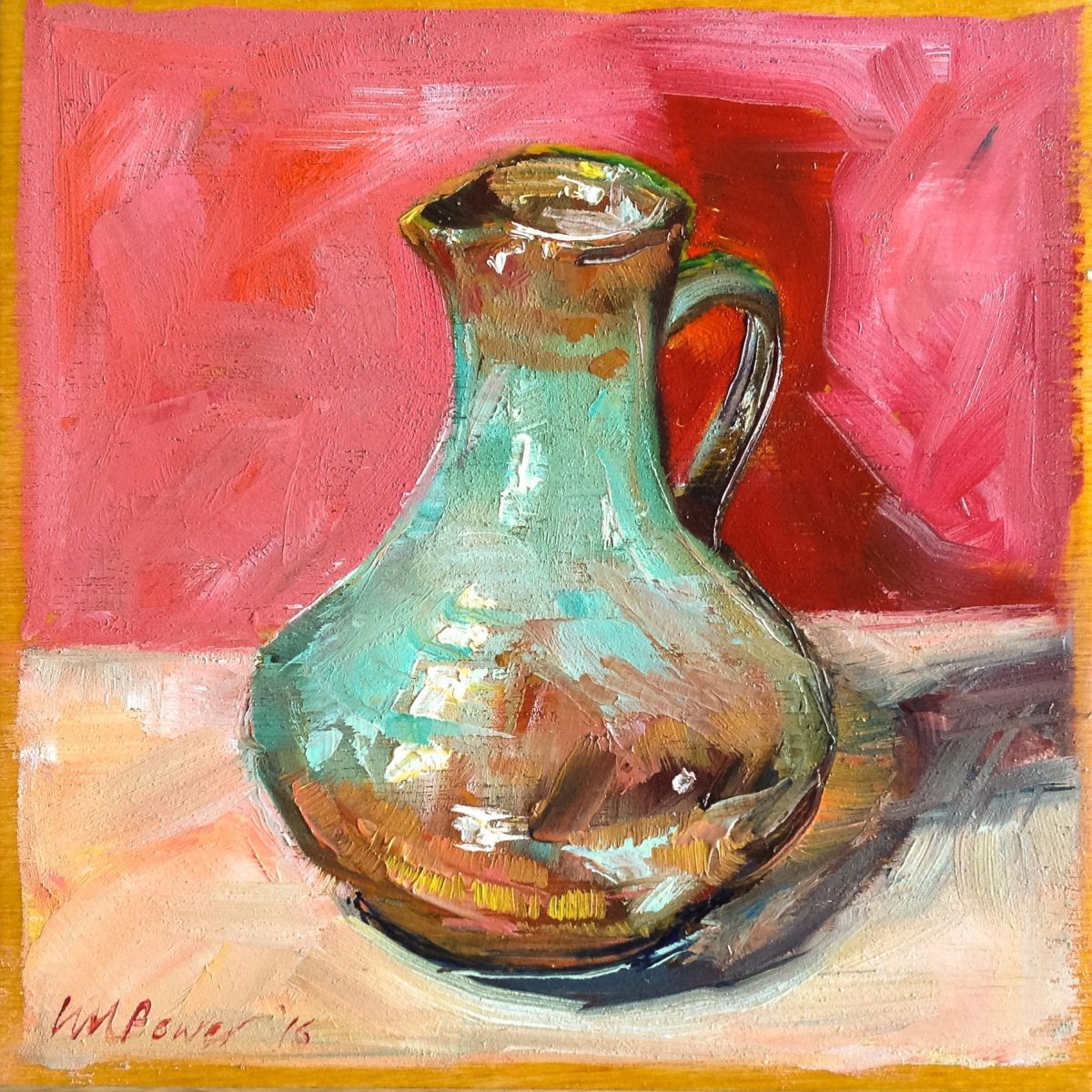 Glazed Ceramic jug still life (2016) Oil painting by Luci Power Artfinder