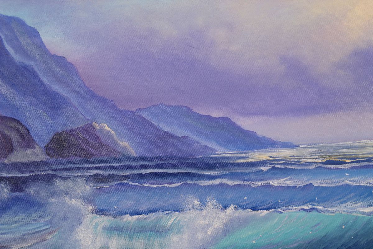 Heartbeat, Large Seascape Oil Painting on Canvas, XL Ocean Art, Ocean