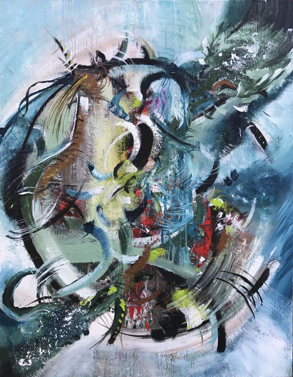 "Dream catcher " , Large Abstract Acrylic Pain | Artfinder